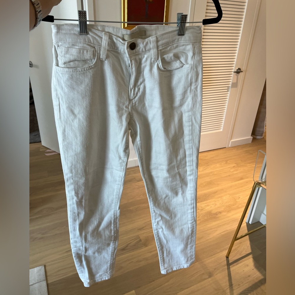 Joes Jeans white straight ankle cropped size W 28